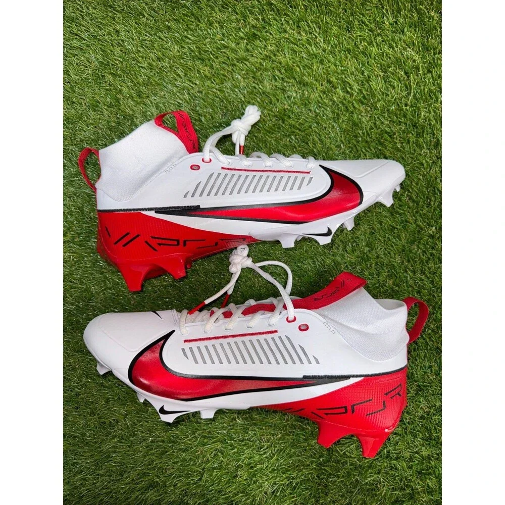 Men Size 13 Nike Vapor Edge Pro 360 2 Football Cleats White/Red FN7759-108 NEW